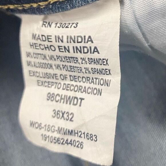 WRANGLER Men’s Relaxed Boot Jeans Size 36X32 Blue SEE DESCRIPTION - Picture 5 of 9